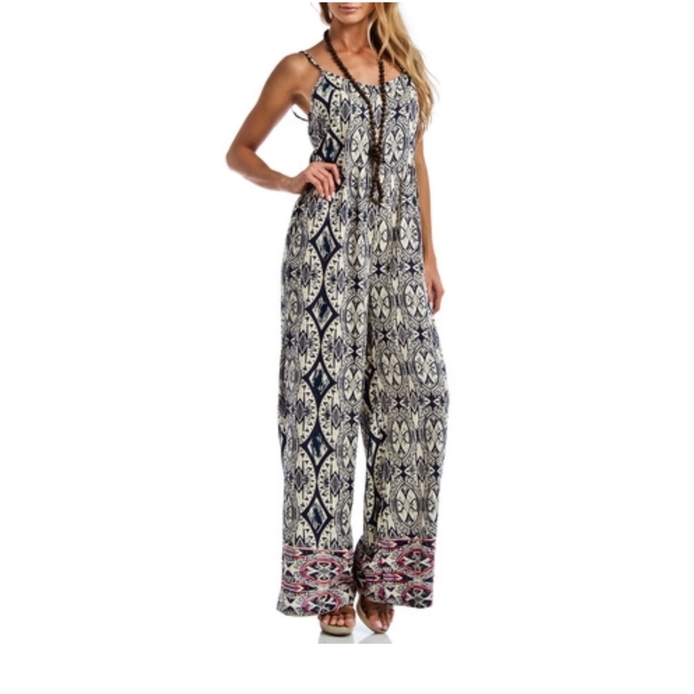 Relaxed Fit One-Piece in Navy & Cream
